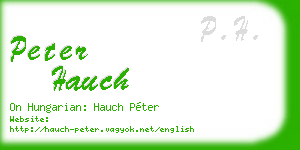 peter hauch business card