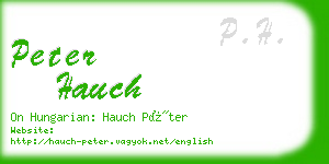 peter hauch business card